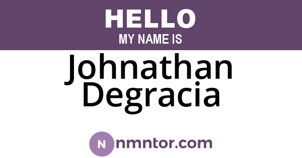 Johnathan Degracia