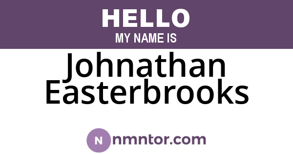 Johnathan Easterbrooks