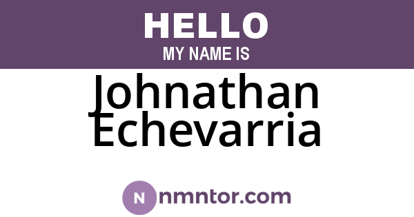 Johnathan Echevarria