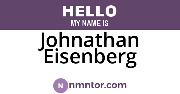 Johnathan Eisenberg
