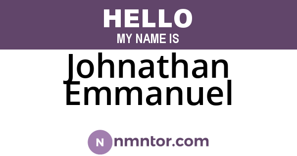 Johnathan Emmanuel