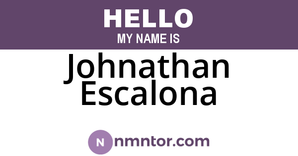Johnathan Escalona