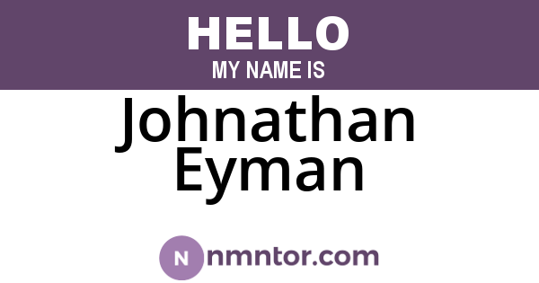 Johnathan Eyman
