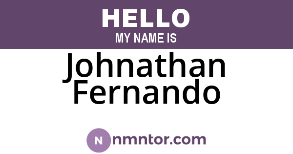 Johnathan Fernando