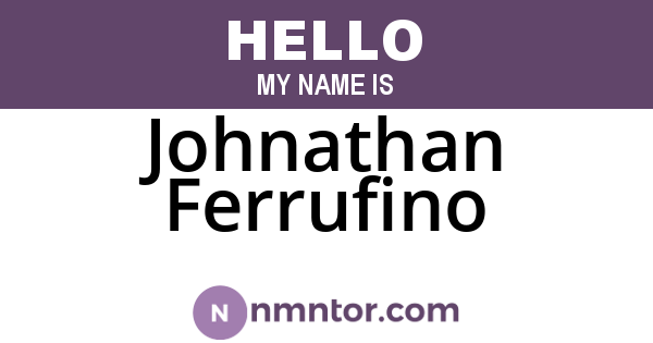 Johnathan Ferrufino