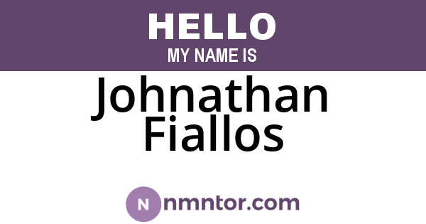 Johnathan Fiallos