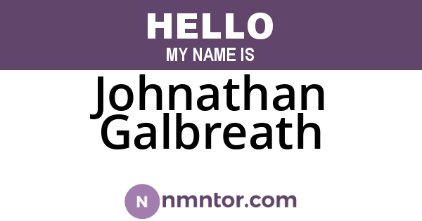 Johnathan Galbreath
