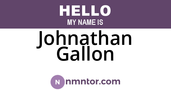 Johnathan Gallon