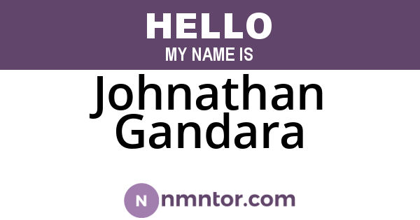Johnathan Gandara