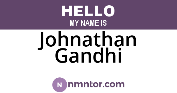Johnathan Gandhi