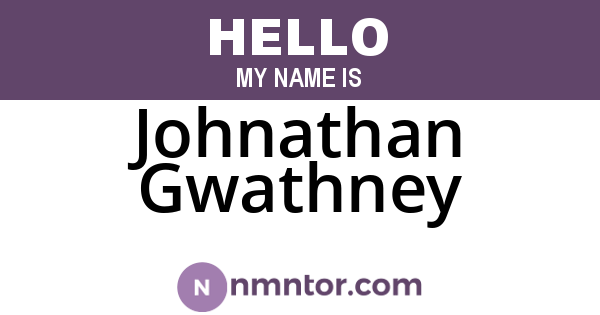 Johnathan Gwathney