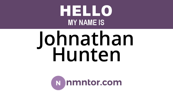 Johnathan Hunten