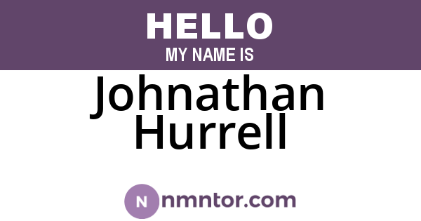 Johnathan Hurrell