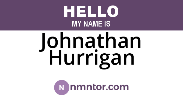 Johnathan Hurrigan