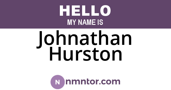 Johnathan Hurston