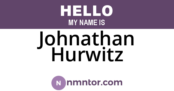 Johnathan Hurwitz