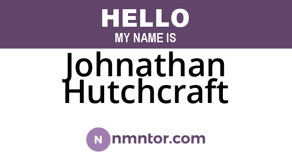 Johnathan Hutchcraft