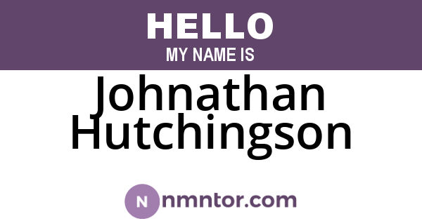 Johnathan Hutchingson