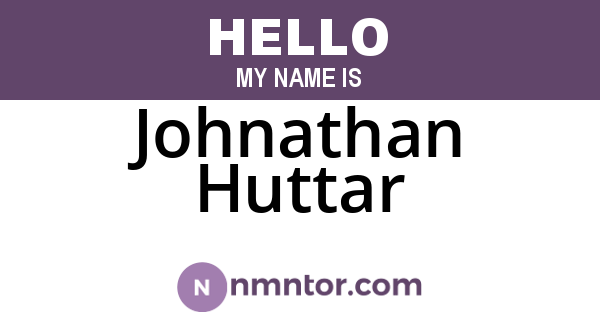 Johnathan Huttar