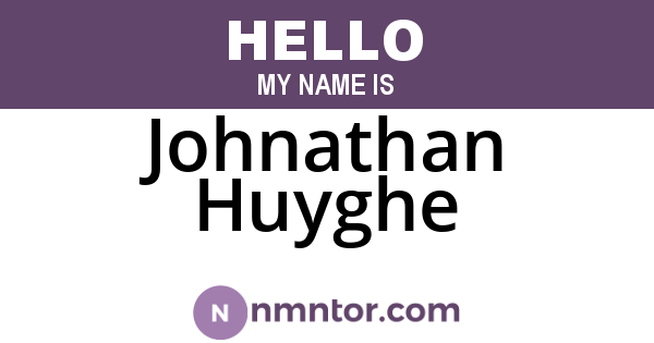 Johnathan Huyghe