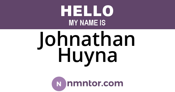 Johnathan Huyna