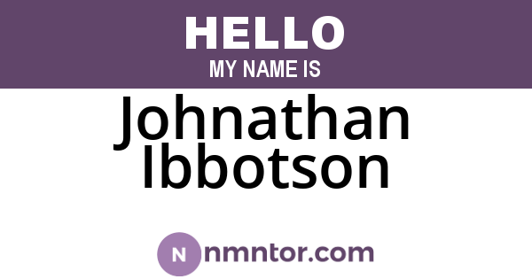 Johnathan Ibbotson