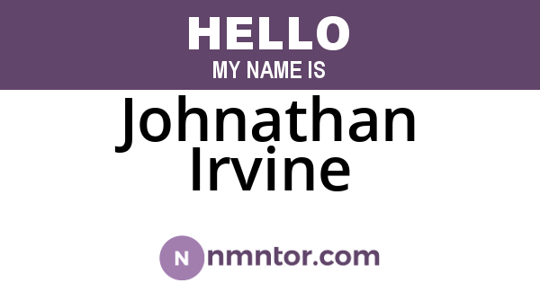 Johnathan Irvine