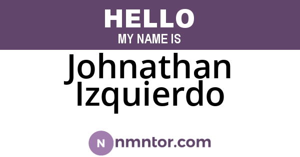 Johnathan Izquierdo