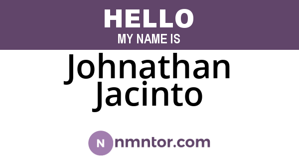 Johnathan Jacinto