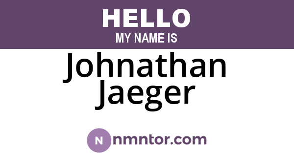 Johnathan Jaeger