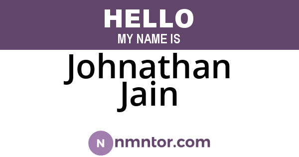 Johnathan Jain