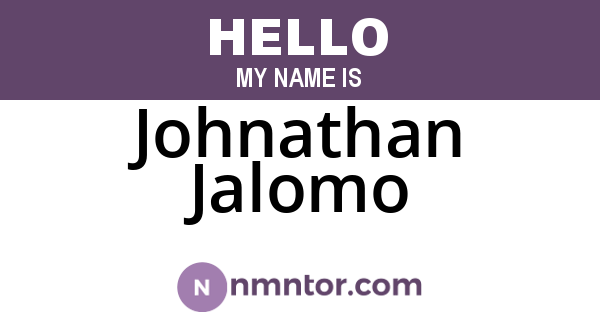 Johnathan Jalomo