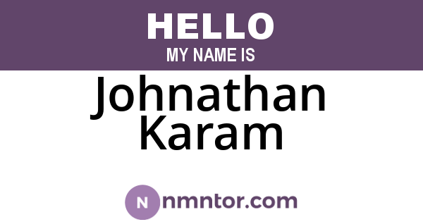 Johnathan Karam