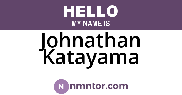 Johnathan Katayama