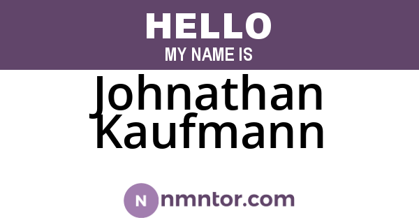 Johnathan Kaufmann