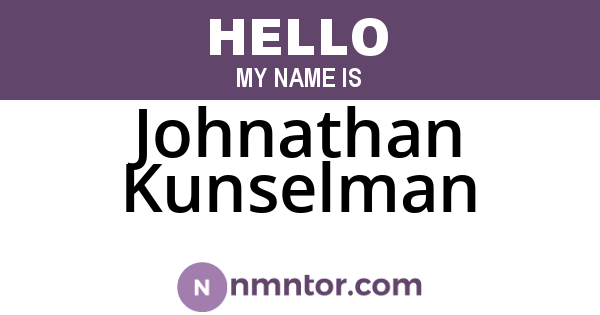 Johnathan Kunselman