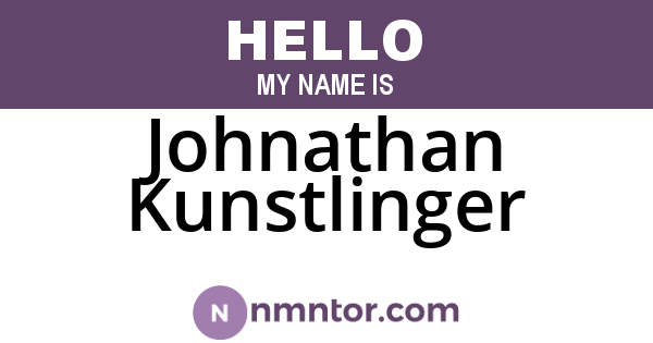 Johnathan Kunstlinger