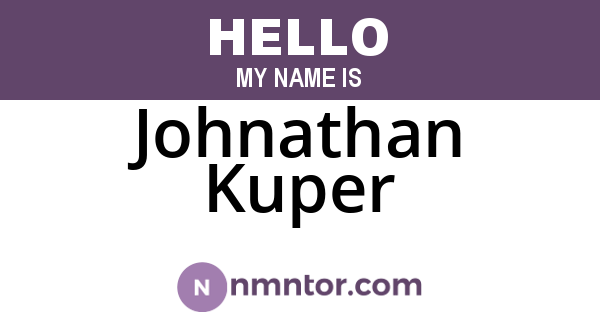 Johnathan Kuper
