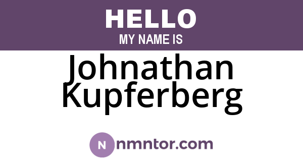 Johnathan Kupferberg