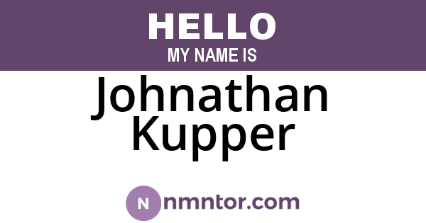Johnathan Kupper
