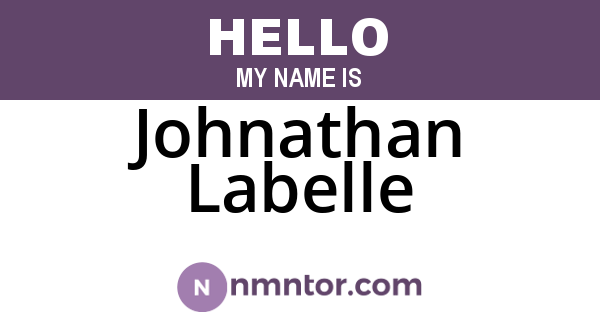 Johnathan Labelle