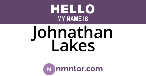 Johnathan Lakes