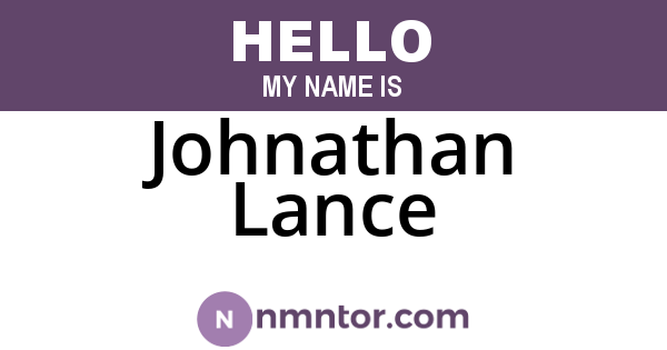 Johnathan Lance