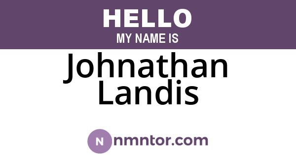 Johnathan Landis