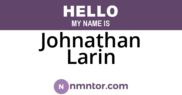 Johnathan Larin