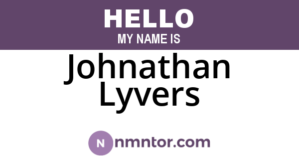 Johnathan Lyvers