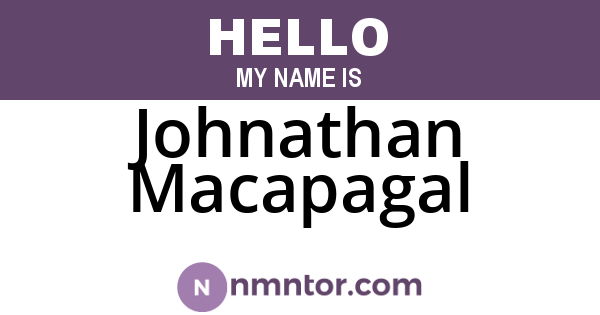 Johnathan Macapagal