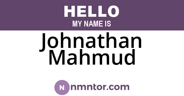 Johnathan Mahmud