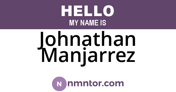 Johnathan Manjarrez