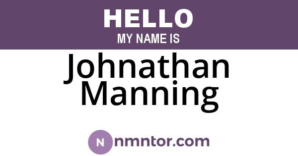 Johnathan Manning